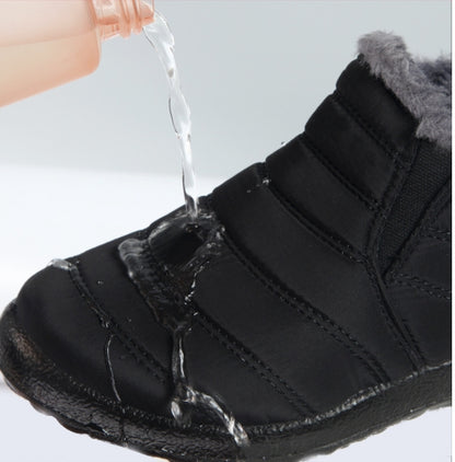 Zapatos de plataforma de algodón para parejas* botas de nieve de felpa cálidas e impermeables