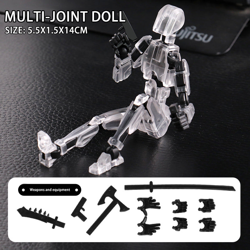 Robot transformador móvil de múltiples articulaciones, modelo humano impreso en 3D, juguete simulado para niños