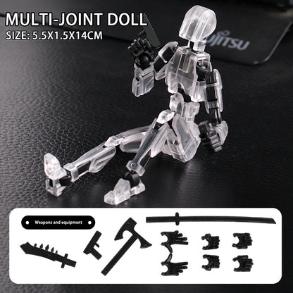 Robot transformador móvil de múltiples articulaciones, modelo humano impreso en 3D, juguete simulado para niños